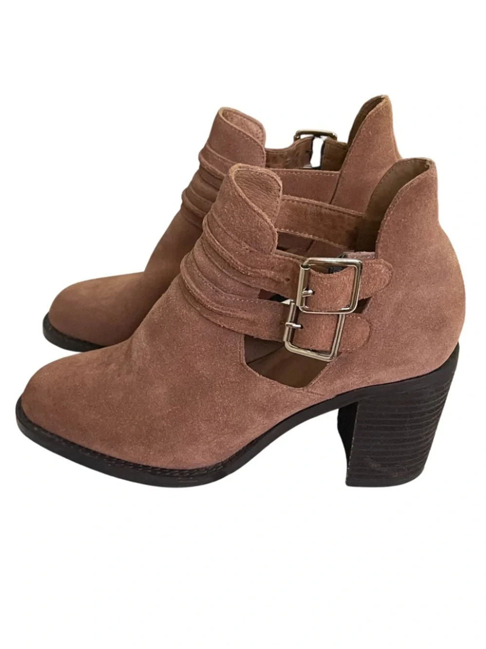 Jeffrey Campbell ROY CROFT Suede Ankle Boot in Camel